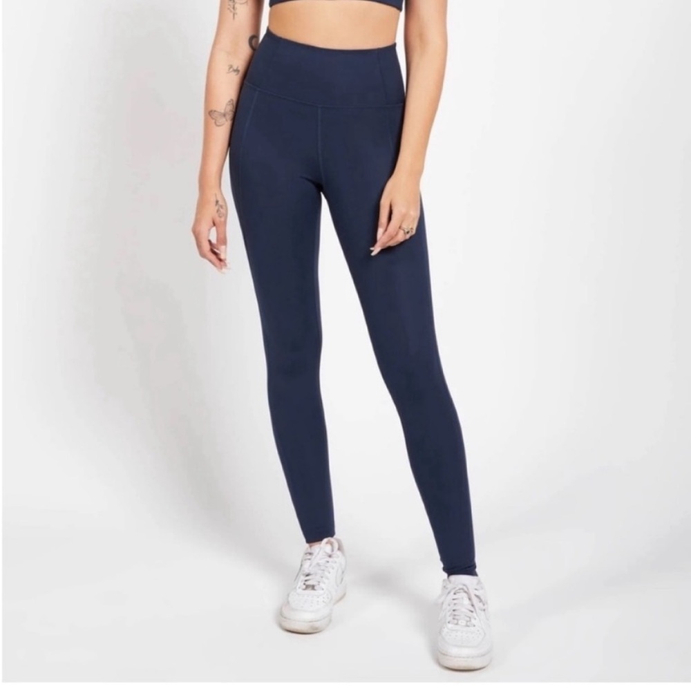 Girlfriend Collective Navy Blue Full Length Leggings size Medium